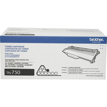 Brother TN750 Cartucho de Tóner Negro Alta Capacidad para Impresoras Brother