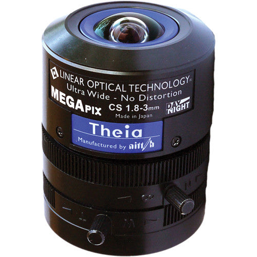 Theia Technologies Lente Varifocal CS-Mount 1.8-3mm F1.8 para cámaras 5MP