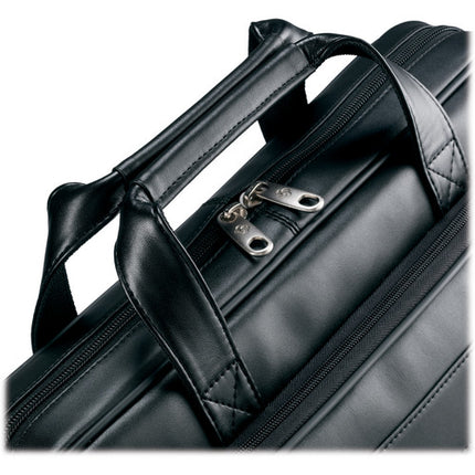 Samsonite Leather Slim Brief Maletín para Laptop 15.6" Cuero Negro con Correa Ajustable