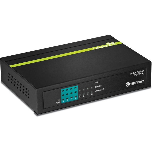 TRENDnet TPE-TG44G Switch PoE+ 8 Puertos 60W 16Gbps Capacidad