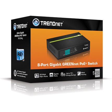 TRENDnet TPE-TG44G Switch PoE+ 8 Puertos 60W 16Gbps Capacidad