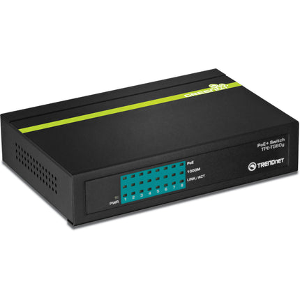 TRENDnet TPE-TG80G Conmutador 8 Puertos Gigabit 16 Gbps 123W PoE+