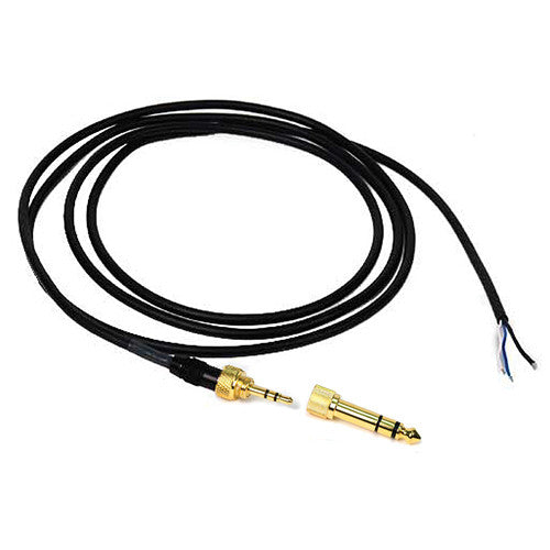 Cable recto de reemplazo para auriculares Sony MDR7506 con conector estéreo y adaptador 1/4" 6 pies