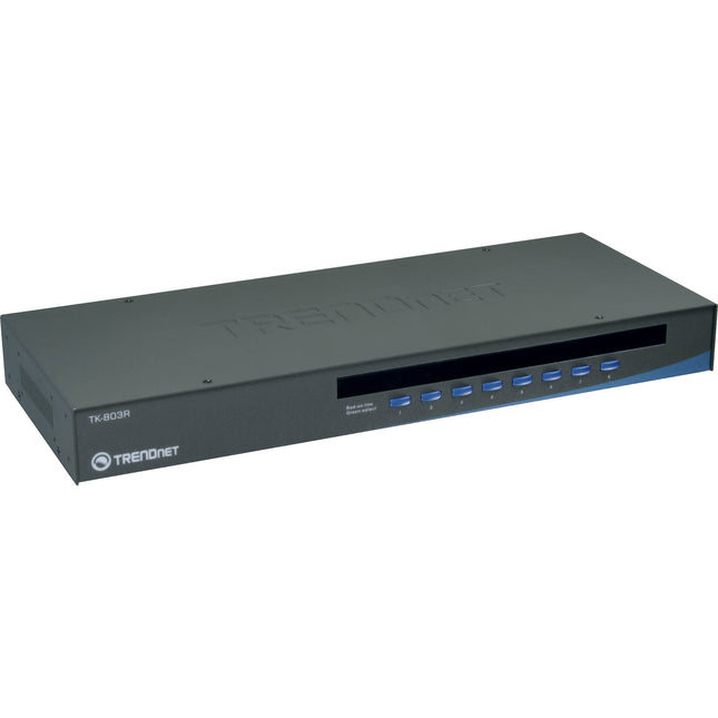 TRENDnet 8 Puertos KVM Switch Rack Montable USB y PS/2 con Kit Montaje