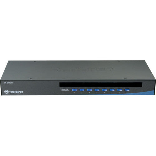 TRENDnet 8 Puertos KVM Switch Rack Montable USB y PS/2 con Kit Montaje