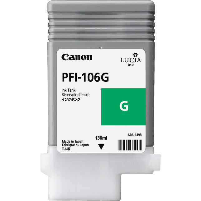 Canon PFI-106G Cartucho de Tinta Verde 130mL para Impresoras imagePROGRAF