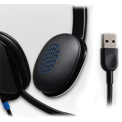 Logitech H540 Auriculares USB con Micrófono Ajustable y Control en Oído