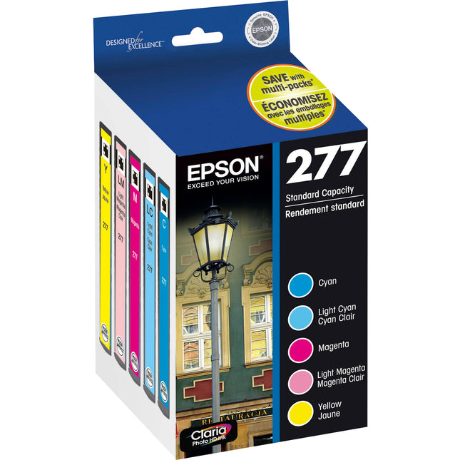 Cartuchos de tinta Epson 277 Claria Photo Multi Pack 5 colores para impresora Epson XP-850 XP-860 XP-950 XP-960