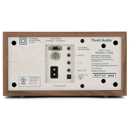 Tivoli Model One Radio AM/FM Bluetooth Alcance 9m Entrada Auxiliar Black Silver