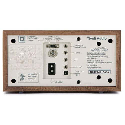 Tivoli Model One Radio AM/FM Bluetooth Alcance 9m Entrada Auxiliar Black Silver
