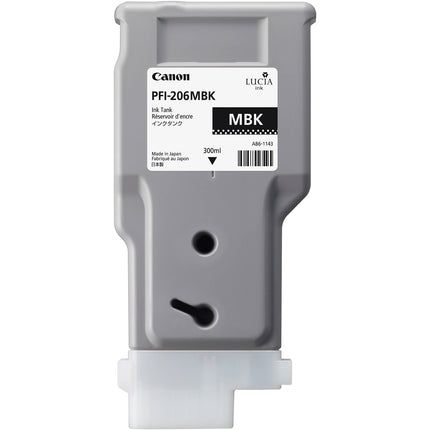 Canon PFI-206 Cartucho de Tinta Mate Negro 300 ml para impresoras imagePROGRAF iPF6400 iPF6400S iPF6450