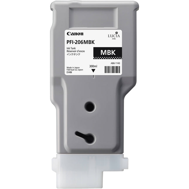 Canon PFI-206 Cartucho de Tinta Mate Negro 300 ml para impresoras imagePROGRAF iPF6400 iPF6400S iPF6450