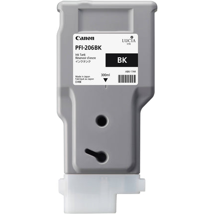 Canon PFI-206 Cartucho de Tinta Negro 300 ml para impresoras imagePROGRAF iPF6400 iPF6400S iPF6450