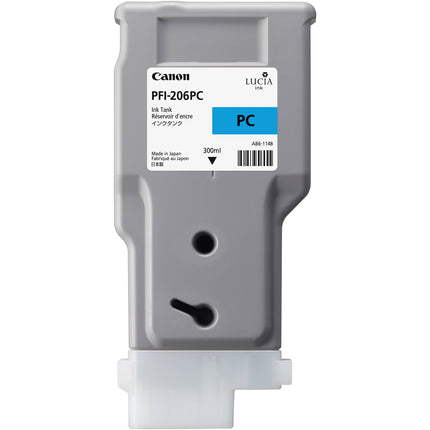 Cartucho de Tinta Foto Cian Canon PFI-206 300 ml para ImagePROGRAF
