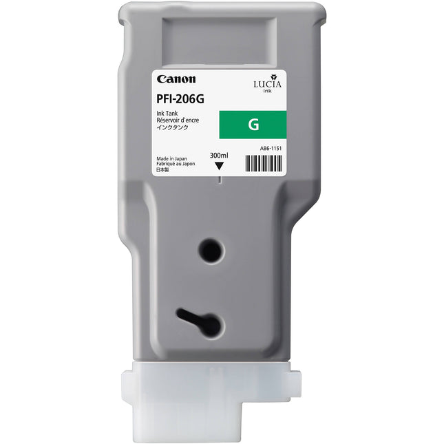 Canon PFI-206 Cartucho de Tinta Verde 300 ml para impresoras imagePROGRAF iPF6400 iPF6450