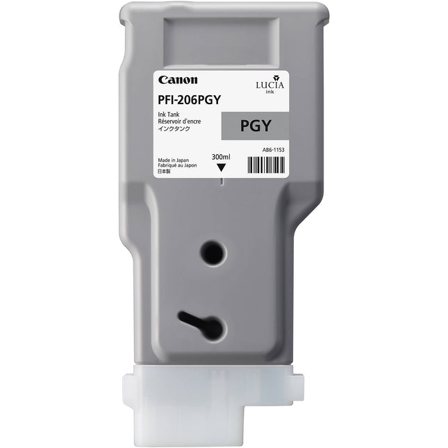 Canon PFI-206 Cartucho Tinta Foto Gris 300 ml para impresoras imagePROGRAF iPF6400 iPF6400S iPF6450