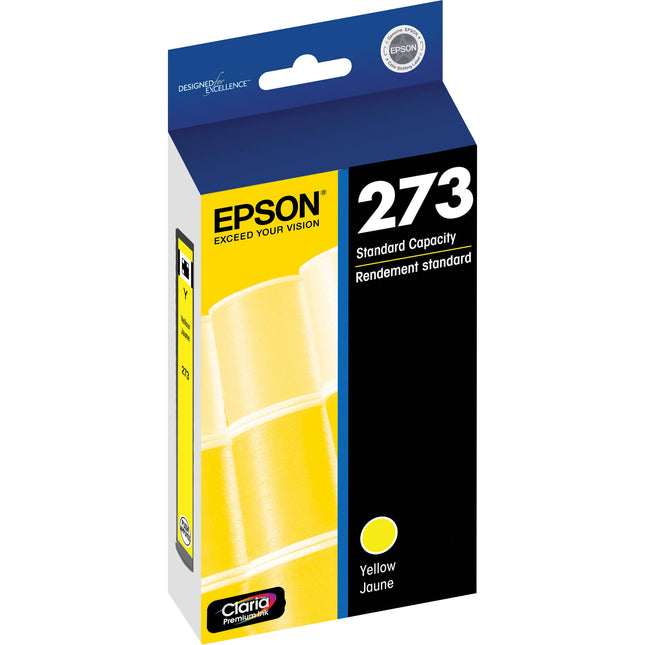 Cartucho de Tinta Amarilla Epson Claria Premium 273 Capacidad Estándar para Impresoras XP-600 XP-810
