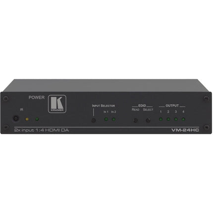 Kramer VM-24HC Switcher y Amplificador HDMI 2 entradas 4 salidas con control infrarrojo