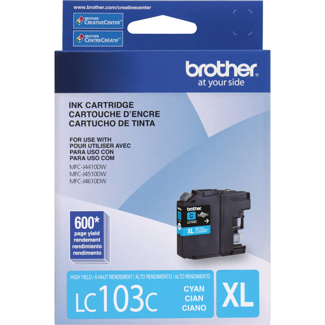 Brother LC103C Innobella Cartucho de Tinta Cian Alta Capacidad para Impresoras Brother