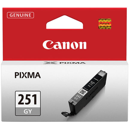 Tinta Canon CLI-251GY Gris Capacidad Estándar para Impresoras PIXMA iP8720 MG6320 MG7120