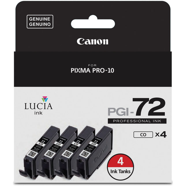 Cartuchos de Tinta Canon PGI-72 Chroma Optimizer 4 Pack para PIXMA PRO-10