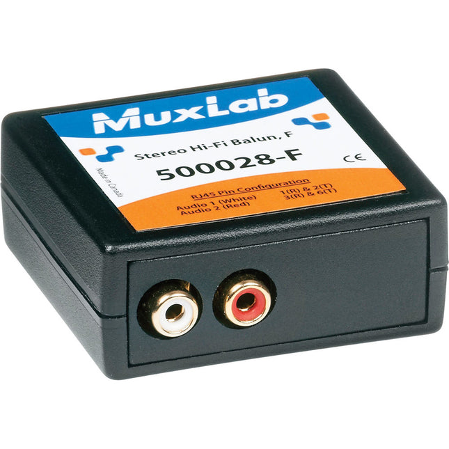 MuxLab 500028-F Balun estéreo Hi-Fi con conector hembra y garantía de por vida