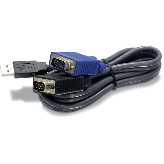 TRENDnet Cable KVM USB VGA Negro 6 pies Compatible con TK-803R TK-804R