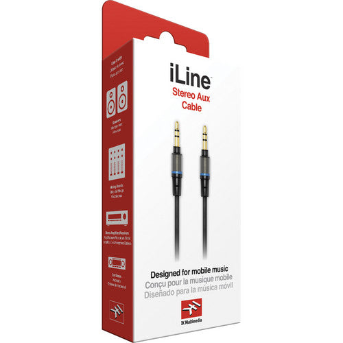 IK Multimedia Cable Auxiliar Estéreo 59" Conectores Oro 24k Conductores Cobre Puro