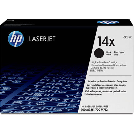 Cartucho de Tóner Negro HP 14X Alta Capacidad para Impresoras LaserJet Enterprise 700 M712