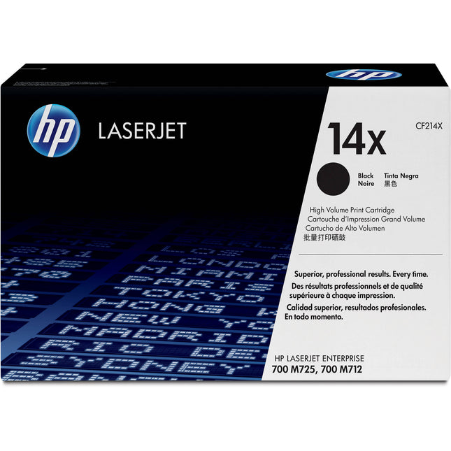 Cartucho de Tóner Negro HP 14X Alta Capacidad para Impresoras LaserJet Enterprise 700 M712