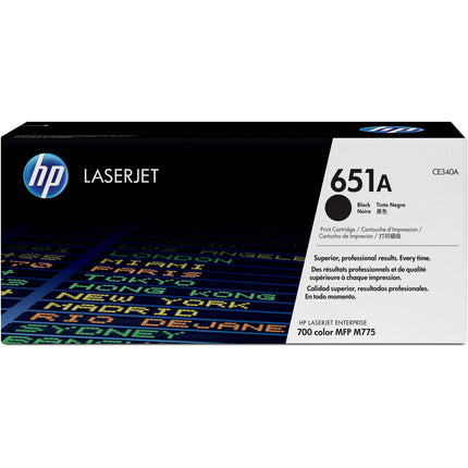 Cartucho de tóner negro HP 651A para impresora Color LaserJet M775dn M775f
