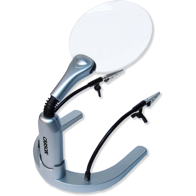 Carson HelpingHands Lupa Iluminada 2x con Base y LEDs Integrados