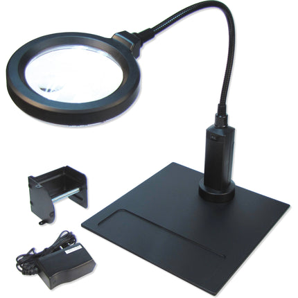 Carson 2x Pro Series Lupa LED con 16 LEDs Base Magnética y Pinza