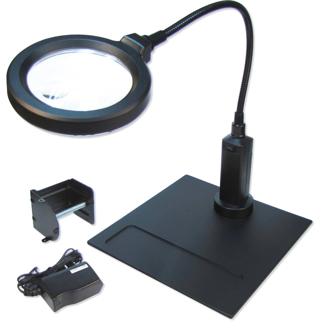 Carson 2x Pro Series Lupa LED con 16 LEDs Base Magnética y Pinza