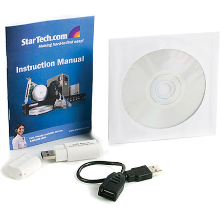 StarTech Adaptador USB a Audio Estéreo con 2 Conectores 1 8 mm y Cable Extensor 23 cm