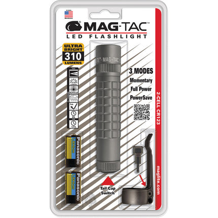 Maglite Mag-Tac Linterna LED 310 Lúmenes Gris Urbano con Clip bolsillo