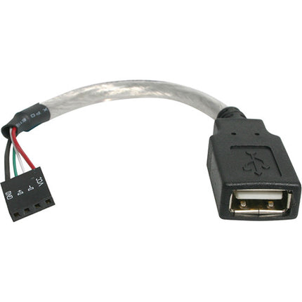 StarTech Adaptador USB 2.0 6" USB A hembra a header de placa madre 4 pines