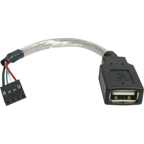 StarTech Adaptador USB 2.0 6" USB A hembra a header de placa madre 4 pines