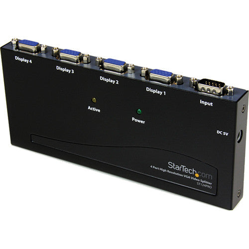 StarTech Splitter VGA 4 puertos alta resolución 2048 x 1536 350 MHz negro