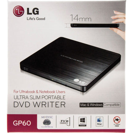 LG GP60NB50 Grabadora DVD portátil 8x Super-Multi con M-DISC USB 2.0