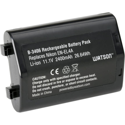 Watson EN-EL4A Batería de Iones de Litio 11.1V 2400mAh para Nikon