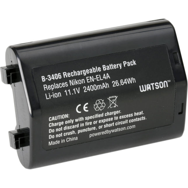 Watson EN-EL4A Batería de Iones de Litio 11.1V 2400mAh para Nikon