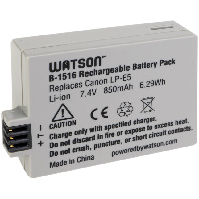 Watson Batería de Ion de Litio LP-E5 7.4V 850mAh para Canon