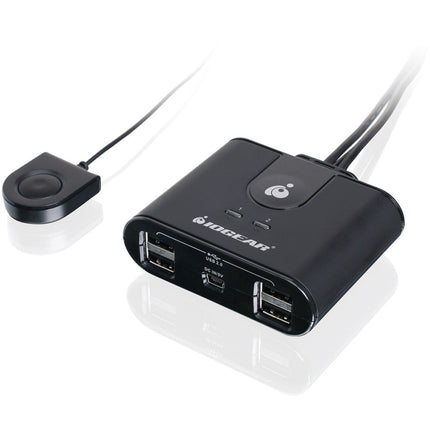 IOGEAR 2x4 Conmutador USB 2.0 para Compartir 4 Dispositivos 480Mbps