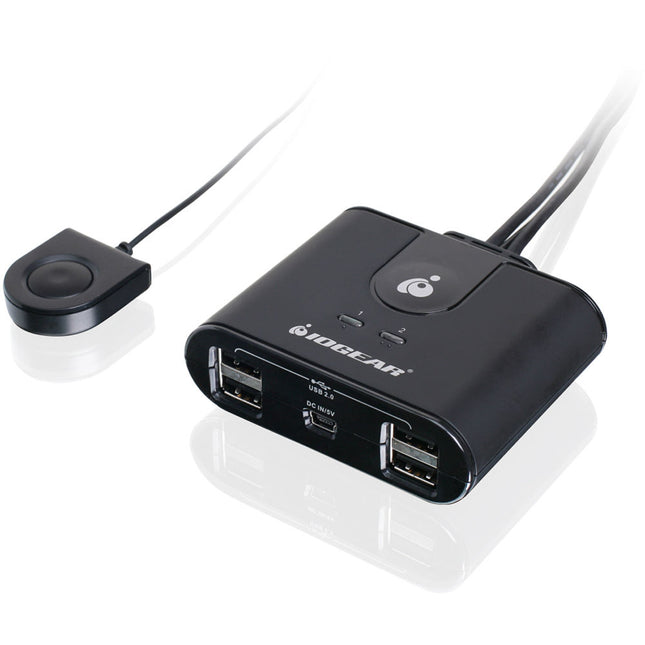 IOGEAR 2x4 Conmutador USB 2.0 para Compartir 4 Dispositivos 480Mbps