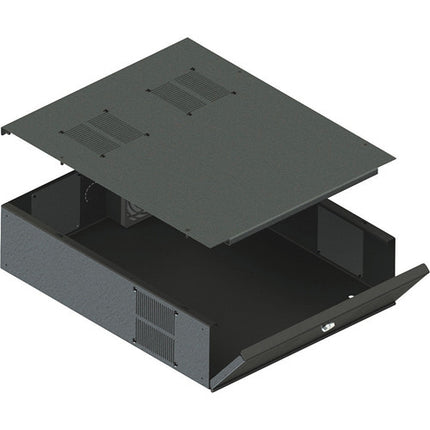 Video Mount Products DVR-LB3 Caja de almacenamiento con ventilador y cerradura