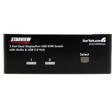 StarTech Switch KVM USB 2 Puertos Dual DisplayPort Audio 2560x1600 7.1 canales