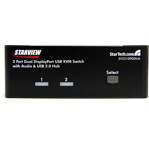 StarTech Switch KVM USB 2 Puertos Dual DisplayPort Audio 2560x1600 7.1 canales