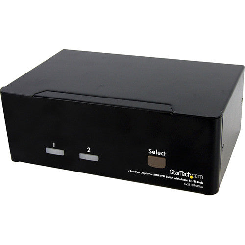 StarTech Switch KVM USB 2 Puertos Dual DisplayPort Audio 2560x1600 7.1 canales