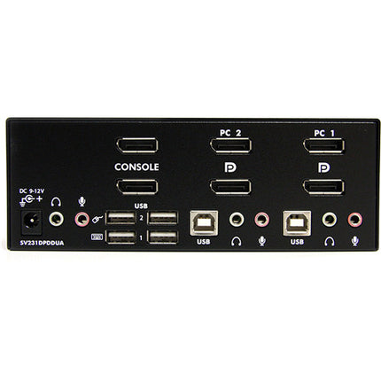 StarTech Switch KVM USB 2 Puertos Dual DisplayPort Audio 2560x1600 7.1 canales